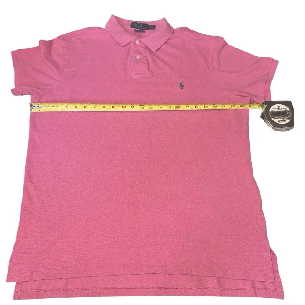 Polo Ralph Lauren Custom Fit Men's XL Pink Short Sleeve Polo Shirt
